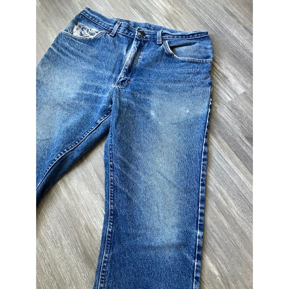 Vintage 80s Grunge Alt Skater Whisker Fade Cotton Jeans 30 x 27.5 Distressed 90s